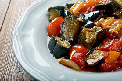 Sauteed Eggplant and Cherry Tomatoes (Melanzane Funghetto)