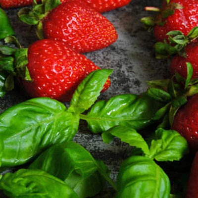 Strawberry, Basil, and Balsamic Pavlova